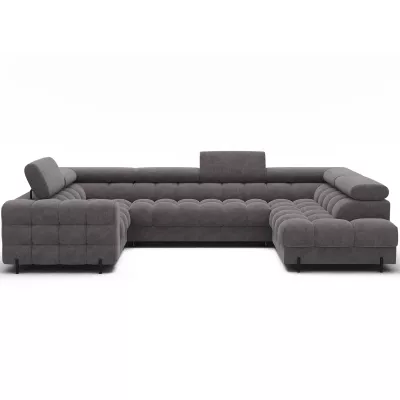 Designer-Sofagarnitur für U-förmige Sitzgruppe KALANI – grau, echtes Design