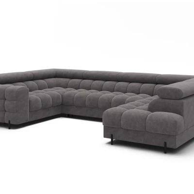 Designer-Sofagarnitur für U-förmige Sitzgruppe KALANI – grau, echtes Design