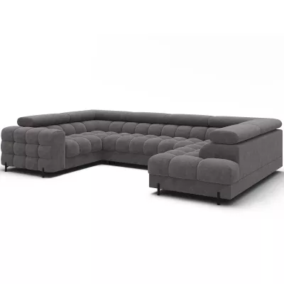 Designer-Sofagarnitur für U-förmige Sitzgruppe KALANI – grau, echtes Design