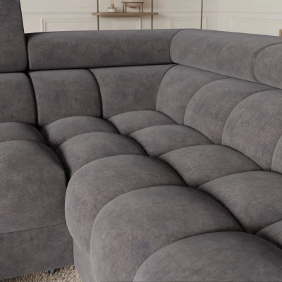 Designer-Sofagarnitur für U-förmige Sitzgruppe KALANI – grau, echtes Design