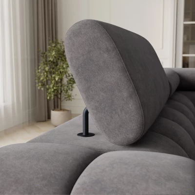 Designer-Sofagarnitur für U-förmige Sitzgruppe KALANI – grau, echtes Design