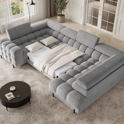 Designer-Sofagarnitur für U KALANI – hellgrau, echtes Design