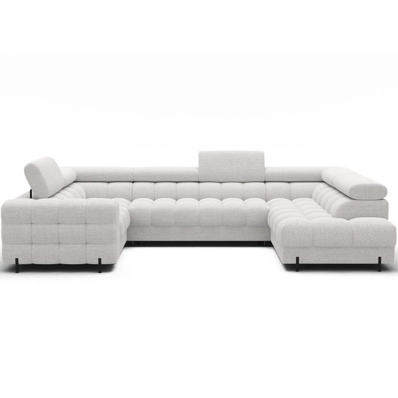 Designer-Sofagarnitur für U-förmige Sitzgruppe KALANI – weiß, echtes Design