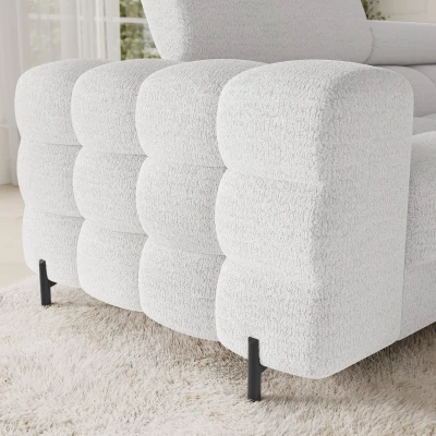 Designer-Sofagarnitur für U-förmige Sitzgruppe KALANI – weiß, echtes Design