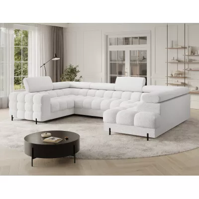 Designer-Sofagarnitur für U-förmige Sitzgruppe KALANI – weiß, echtes Design