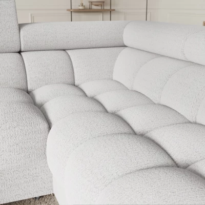 Designer-Sofagarnitur für U-förmige Sitzgruppe KALANI – weiß, echtes Design