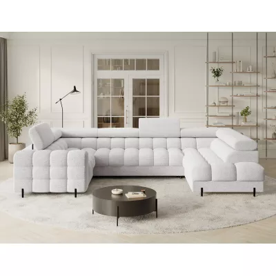 Designer-Sofagarnitur für U-förmige Sitzgruppe KALANI – weiß, echtes Design