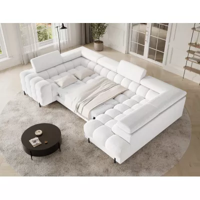 Designer-Sofagarnitur für U-förmige Sitzgruppe KALANI – weiß, echtes Design