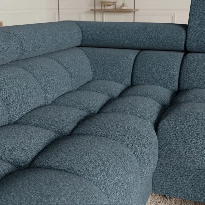 Designer-Sofagarnitur für U-förmige Räume KALANI – blau, linke Ausführung