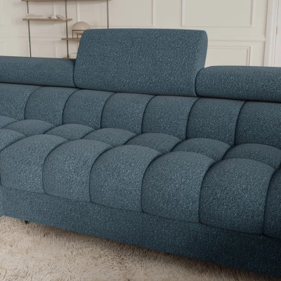 Designer-Sofagarnitur für U-förmige Räume KALANI – blau, linke Ausführung