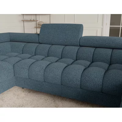 Designer-Sofagarnitur für U-förmige Räume KALANI – blau, linke Ausführung