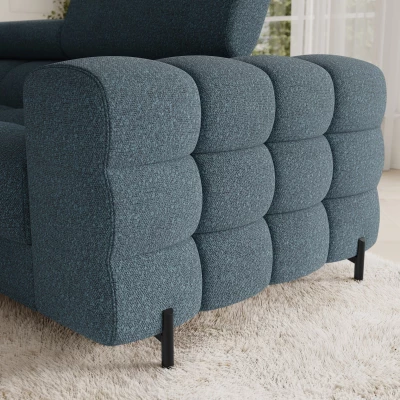 Designer-Sofagarnitur für U-förmige Räume KALANI – blau, linke Ausführung
