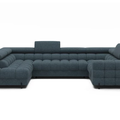 Designer-Sofagarnitur für U-förmige Räume KALANI – blau, linke Ausführung