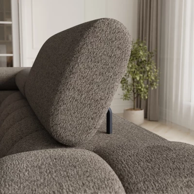 Designer-Sofagarnitur für U-förmige Räume, KALANI – graubraun, linke Ausführung