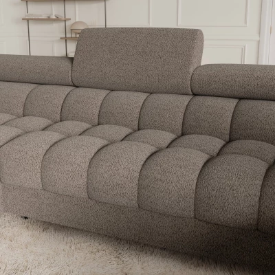 Designer-Sofagarnitur für U-förmige Räume, KALANI – graubraun, linke Ausführung