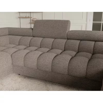 Designer-Sofagarnitur für U-förmige Räume, KALANI – graubraun, linke Ausführung