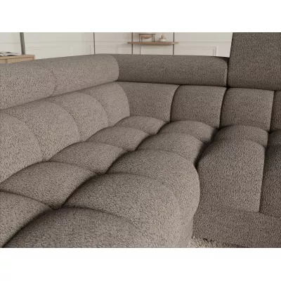 Designer-Sofagarnitur für U-förmige Räume, KALANI – graubraun, linke Ausführung