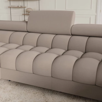 Designer-Sofagarnitur für U-förmige Sitzgruppe KALANI – Dunkelbeige, linke Ausführung