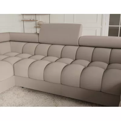 Designer-Sofagarnitur für U-förmige Sitzgruppe KALANI – Dunkelbeige, linke Ausführung