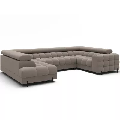 Designer-Sofagarnitur für U-förmige Sitzgruppe KALANI – Dunkelbeige, linke Ausführung