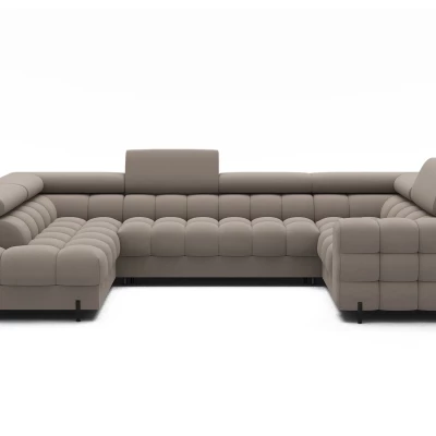 Designer-Sofagarnitur für U-förmige Sitzgruppe KALANI – Dunkelbeige, linke Ausführung