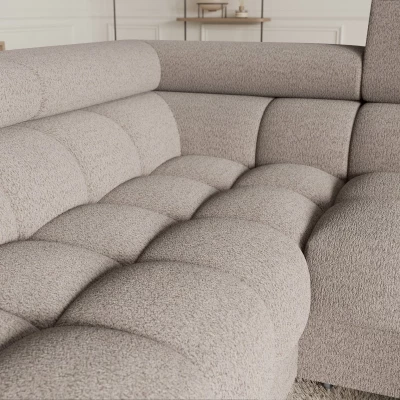 Designer-Sofagarnitur für U KALANI – grau-beige, linke Ausführung