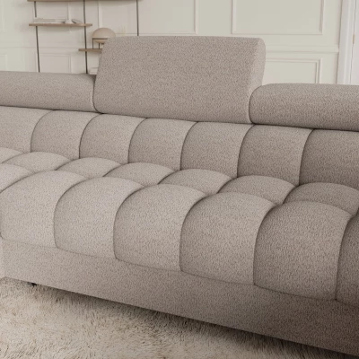 Designer-Sofagarnitur für U KALANI – grau-beige, linke Ausführung
