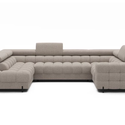 Designer-Sofagarnitur für U KALANI – grau-beige, linke Ausführung