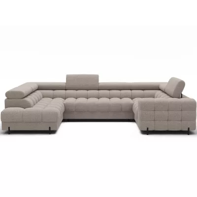 Designer-Sofagarnitur für U KALANI – grau-beige, linke Ausführung