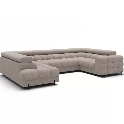 Designer-Sofagarnitur für U KALANI – grau-beige, linke Ausführung