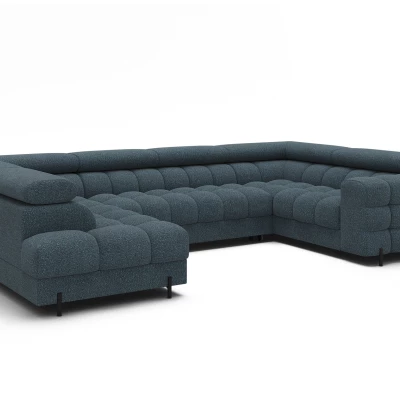 Designer-Sofagarnitur für U-förmige Räume KALANI – blau, linke Ausführung