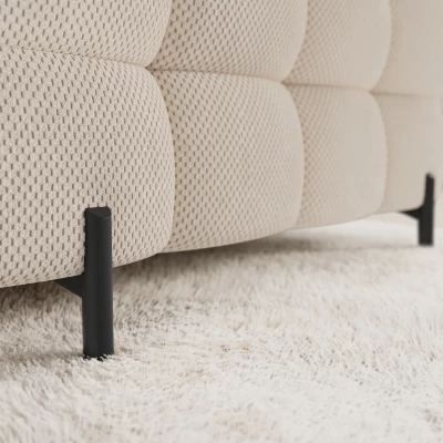 Designer-Sofagarnitur für U-förmige Sitzgruppe KALANI – hellbeige, linke Ausführung