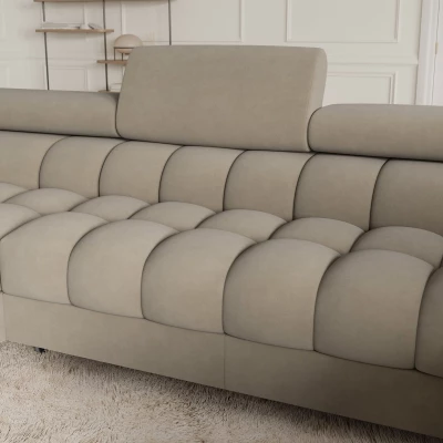 Designer-Sofagarnitur für U-förmige Sitzgruppe KALANI – beige, linke Ausführung