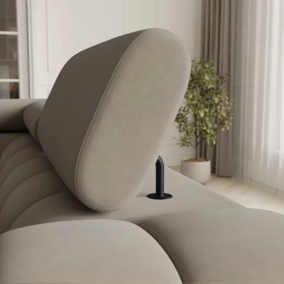 Designer-Sofagarnitur für U-förmige Sitzgruppe KALANI – beige, linke Ausführung