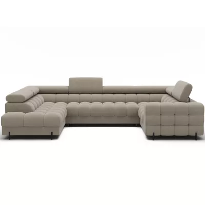 Designer-Sofagarnitur für U-förmige Sitzgruppe KALANI – beige, linke Ausführung