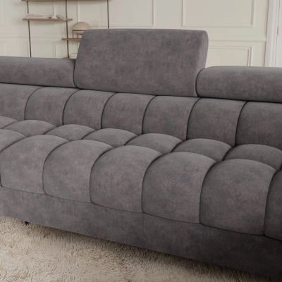 Designer-Sofagarnitur für U-förmige Räume KALANI – grau, linke Ausführung