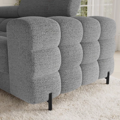 Designer-Sofagarnitur für U-förmige Sitzgruppe KALANI – hellgrau, linke Ausführung