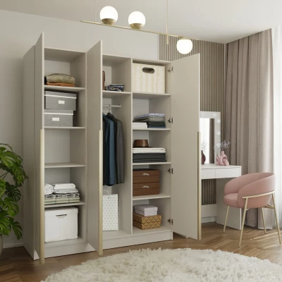 Dreitüriger Kleiderschrank 150 cm CELARI – Kaschmir