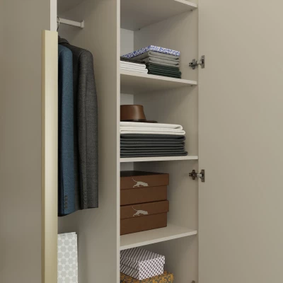Dreitüriger Kleiderschrank 150 cm CELARI – Kaschmir