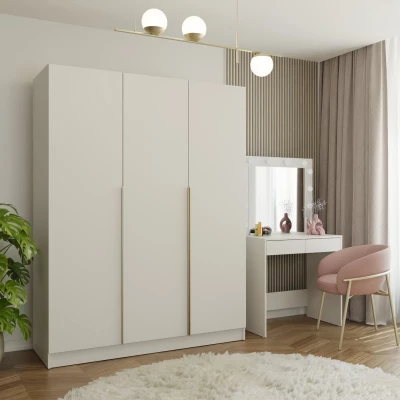 Dreitüriger Kleiderschrank 150 cm CELARI – Kaschmir