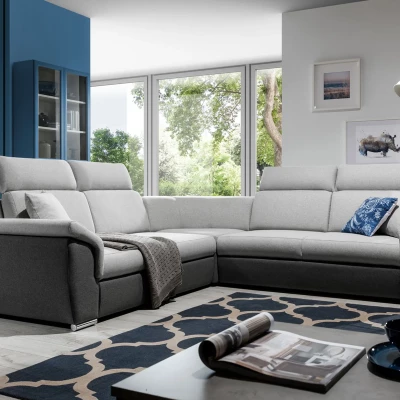 Ecksofa ANSELM - Esche / Grau
