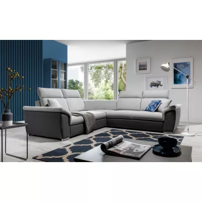 Ecksofa ANSELM - Esche / Grau