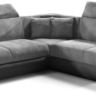 Ecksofa ANSELM – Hellgrau / Dunkelgrau