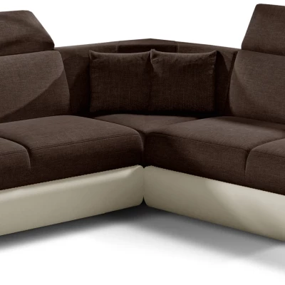 Ecksofa ANSELM - braun/beige