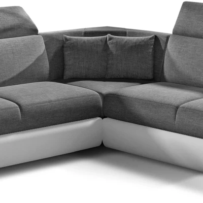 Ecksofa ANSELM - grau/weiß
