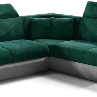 Ecksofa ANSELM - grün/grau