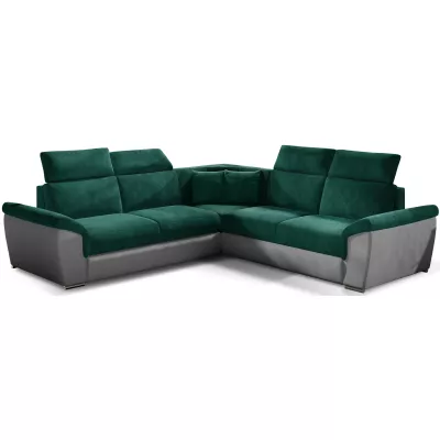 Ecksofa ANSELM - grün/grau