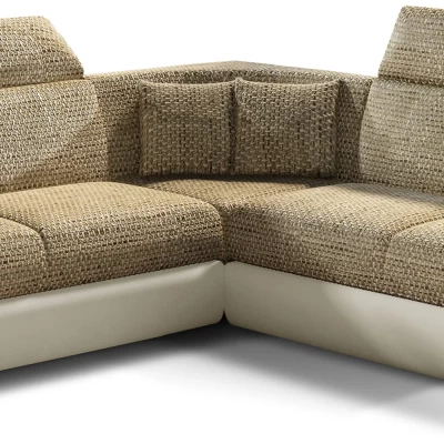 Ecksofa ANSELM - dunkelbeige / beige