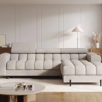Ecksofa mit Stauraum ELIS – beige, rechte Ecke