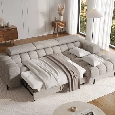 Ecksofa mit Stauraum ELIS – beige, rechte Ecke
